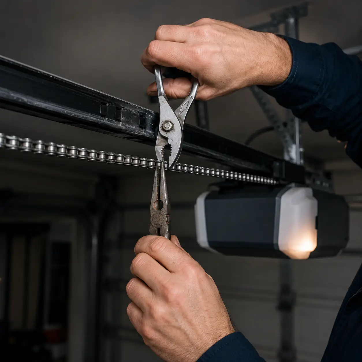 Garage door Opener Chain Repair