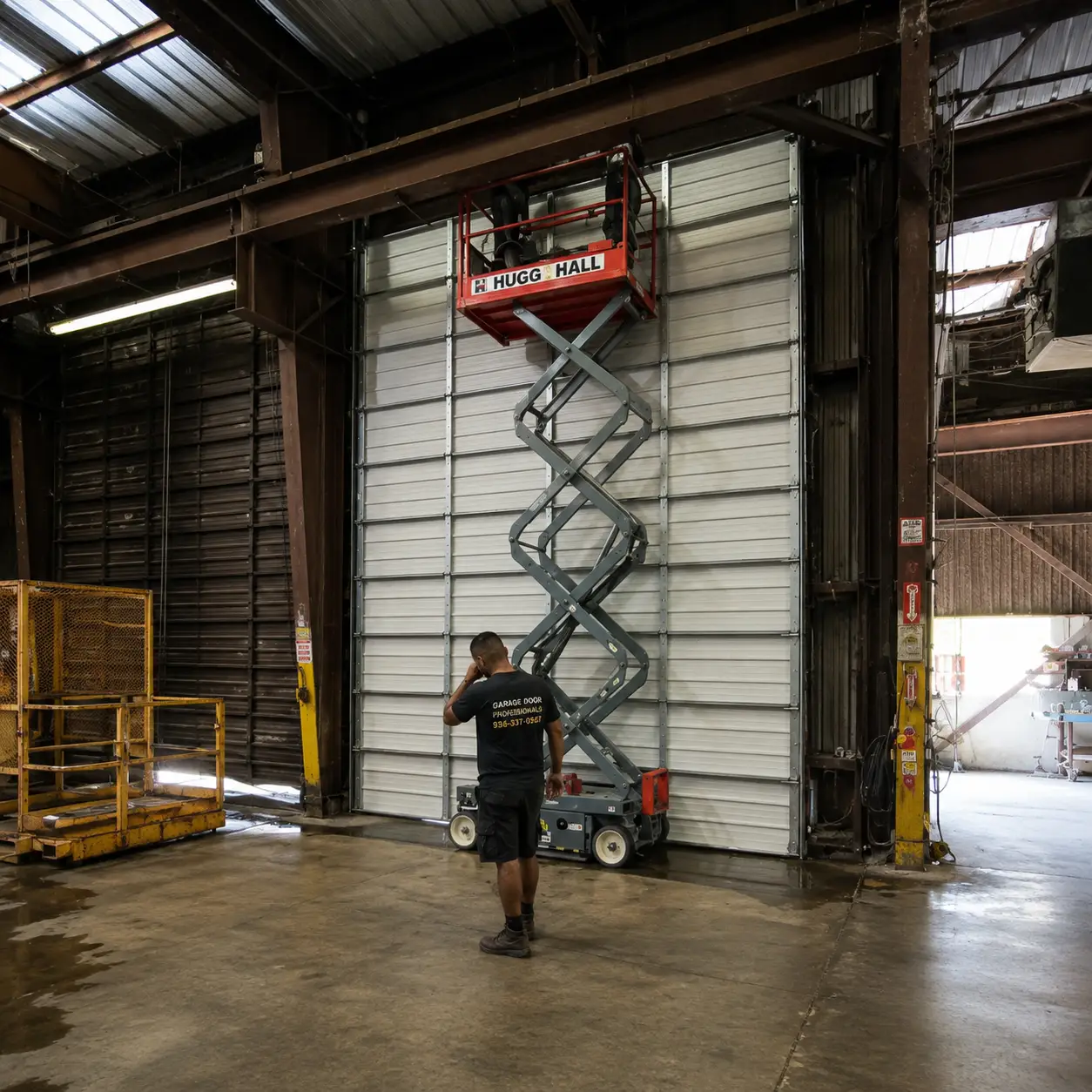 Garage door Commercial repair technician in Conroe TX