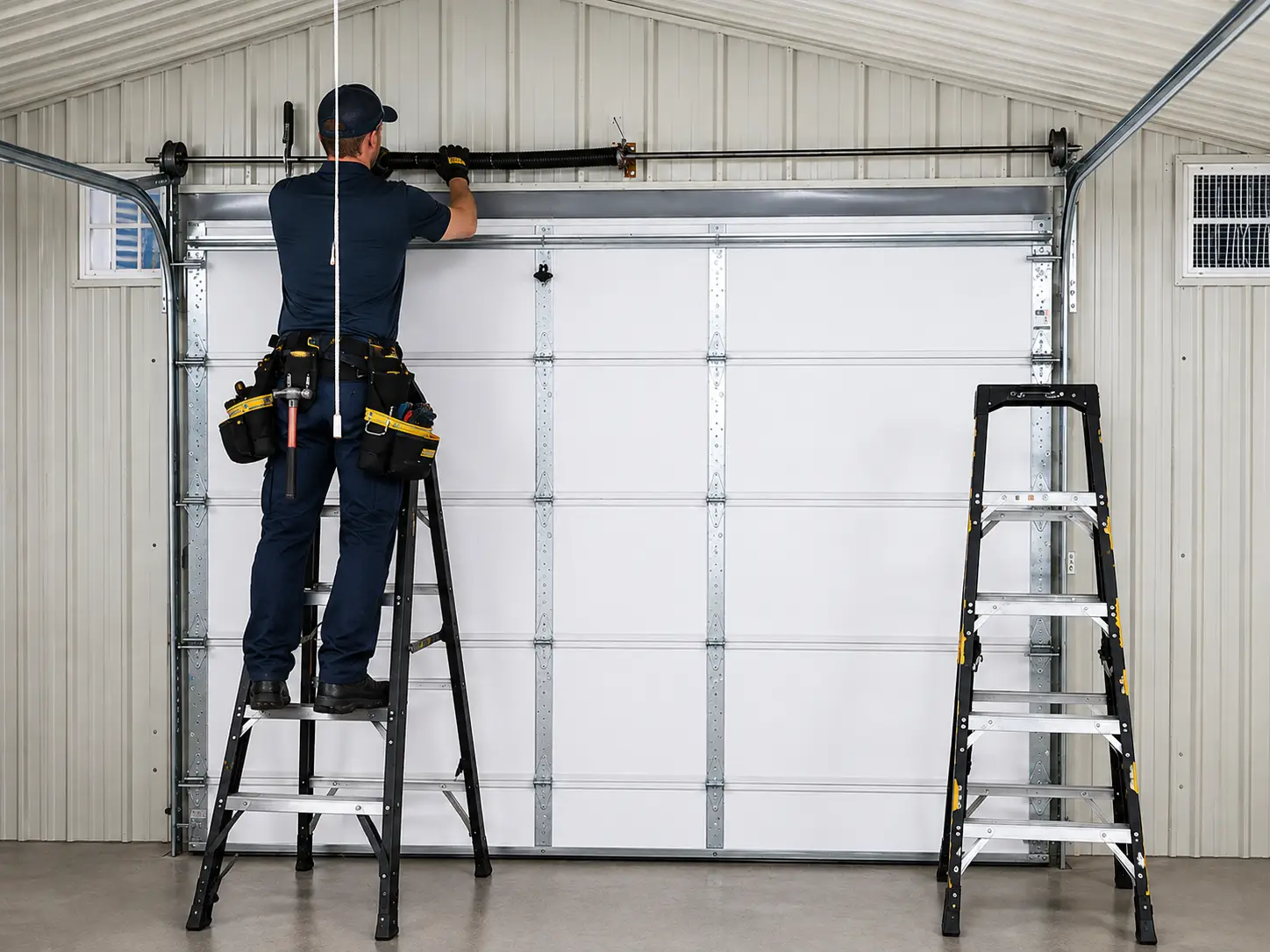 Commercial garage door spring service in Conroe TX