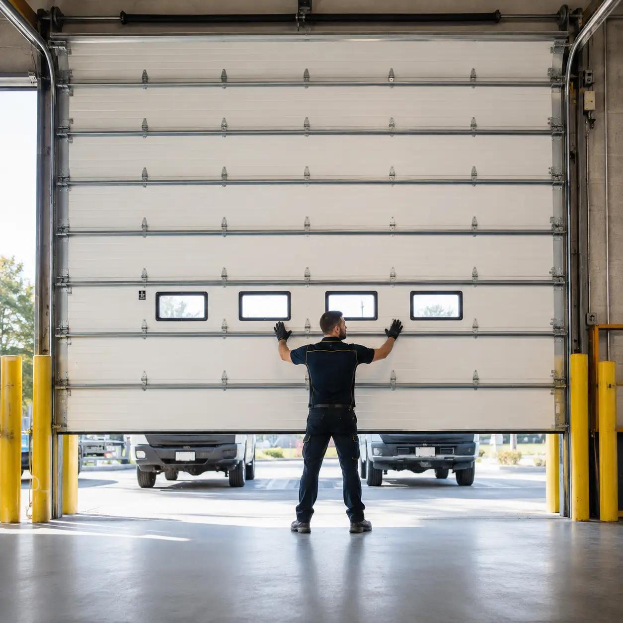 Commercial overhead door technician in Conroe TX