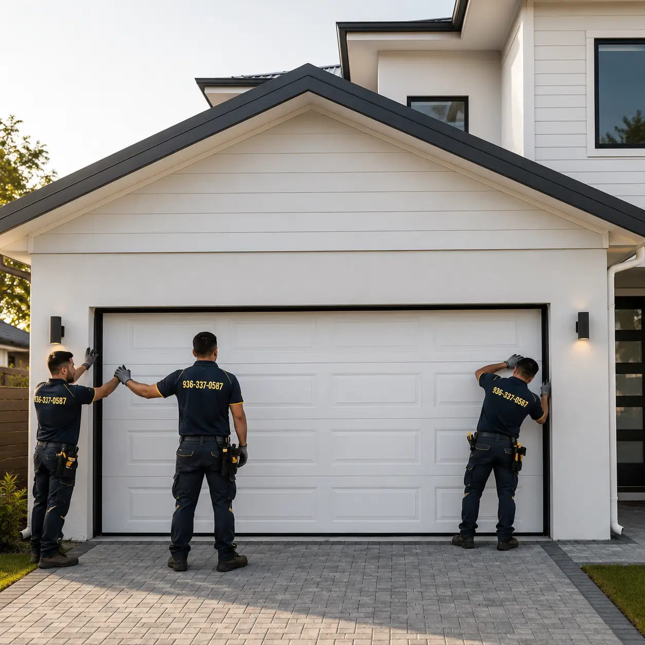 Emergency garage door diagnosis and repair