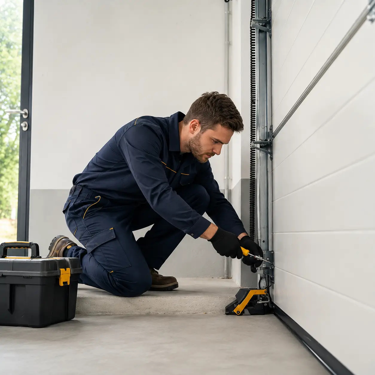 Emergency garage door safety inspection