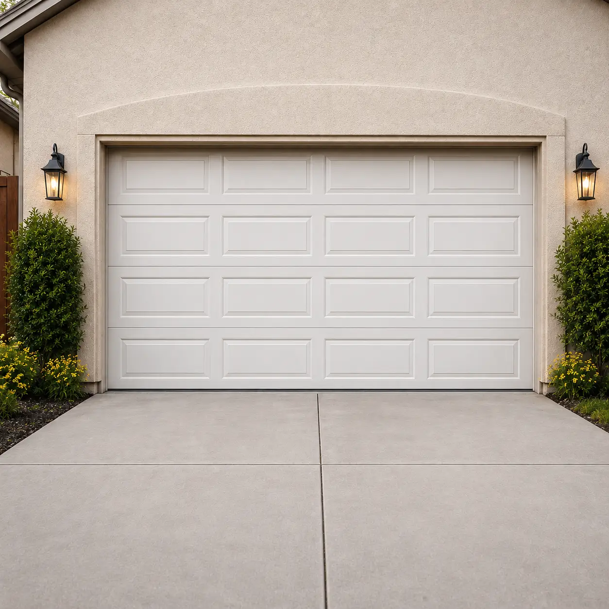 Garage door after professional repair