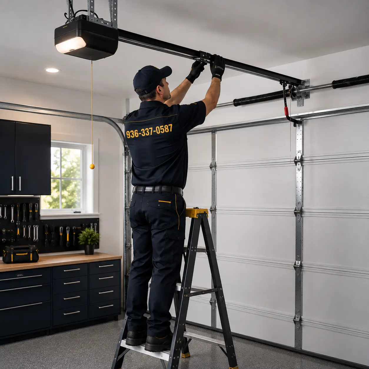 Professional garage door component inspection
