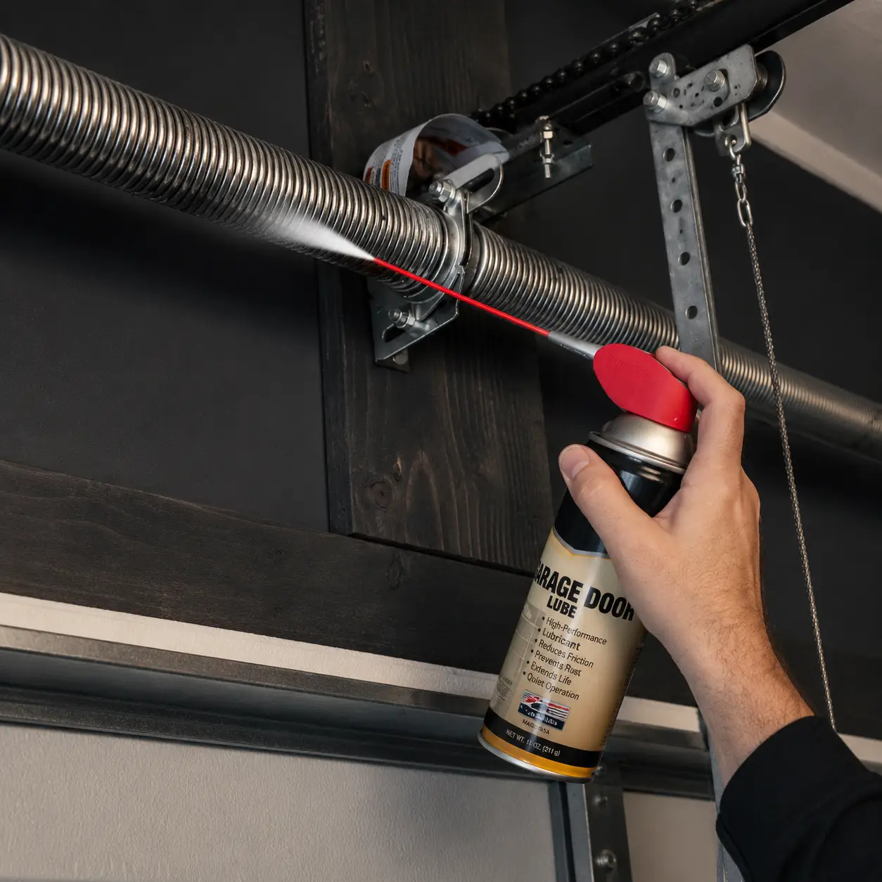 Comprehensive garage door lubricate moving parts