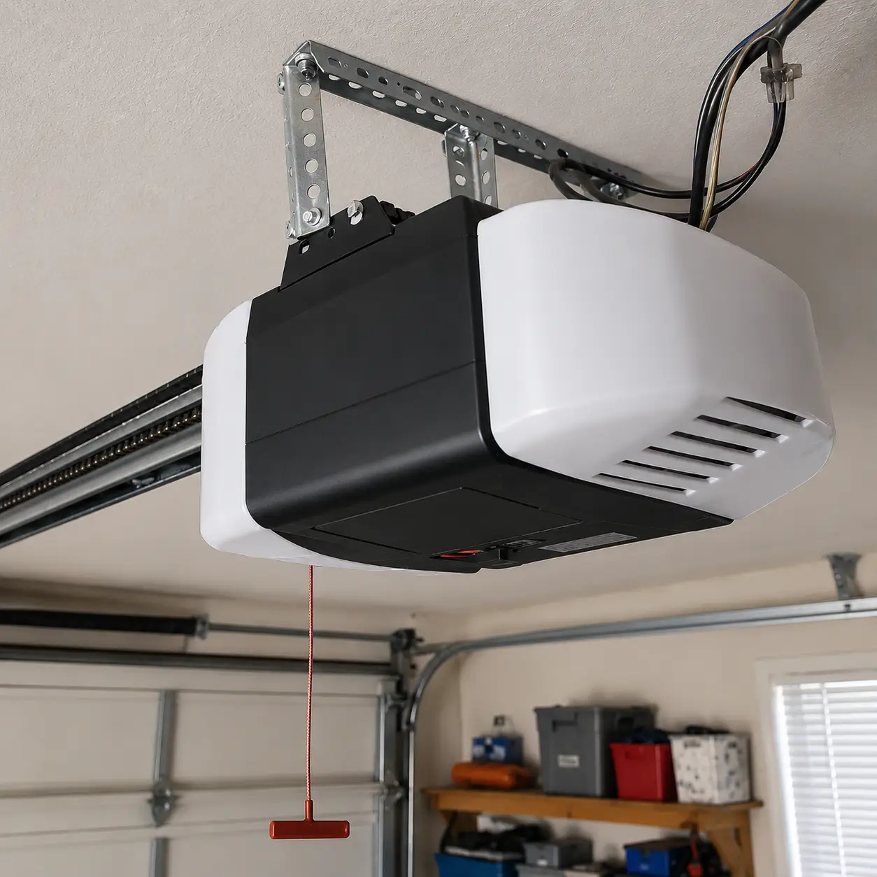 Garage door after professional repair