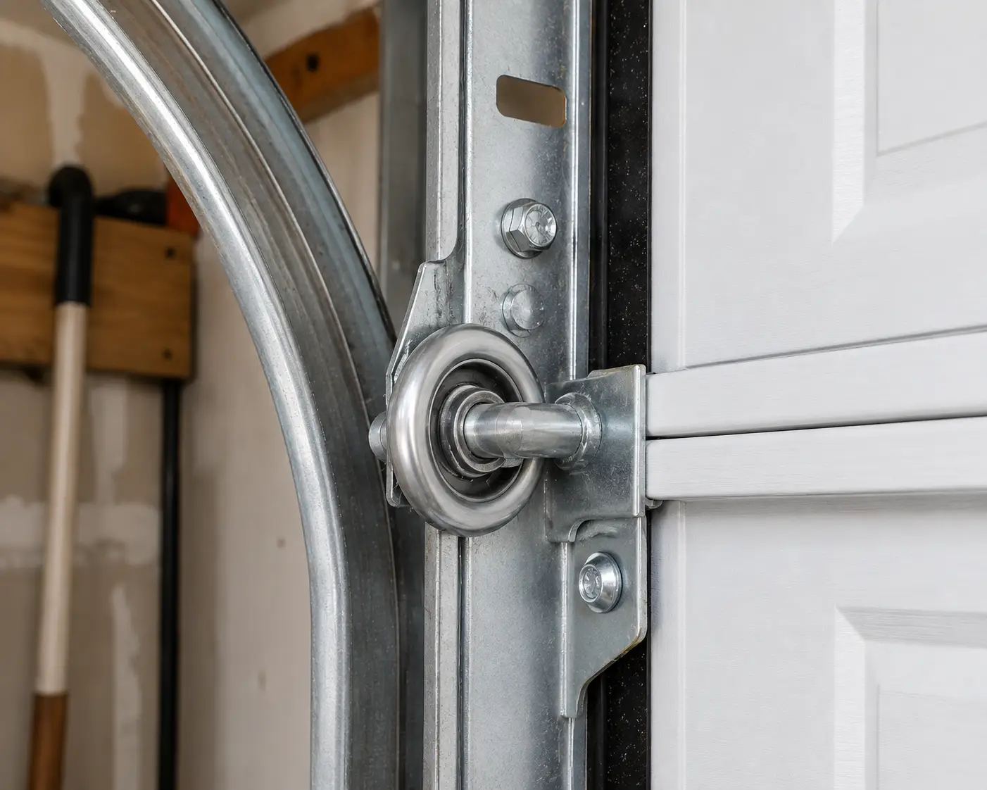 Garage door after professional repair