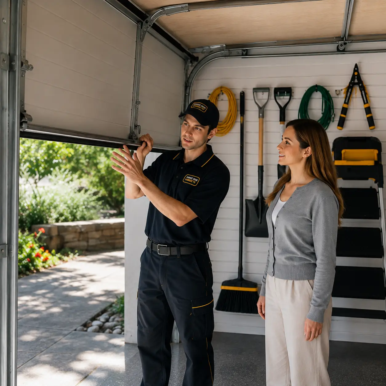 Garage door repair diagnosis in Conroe TX