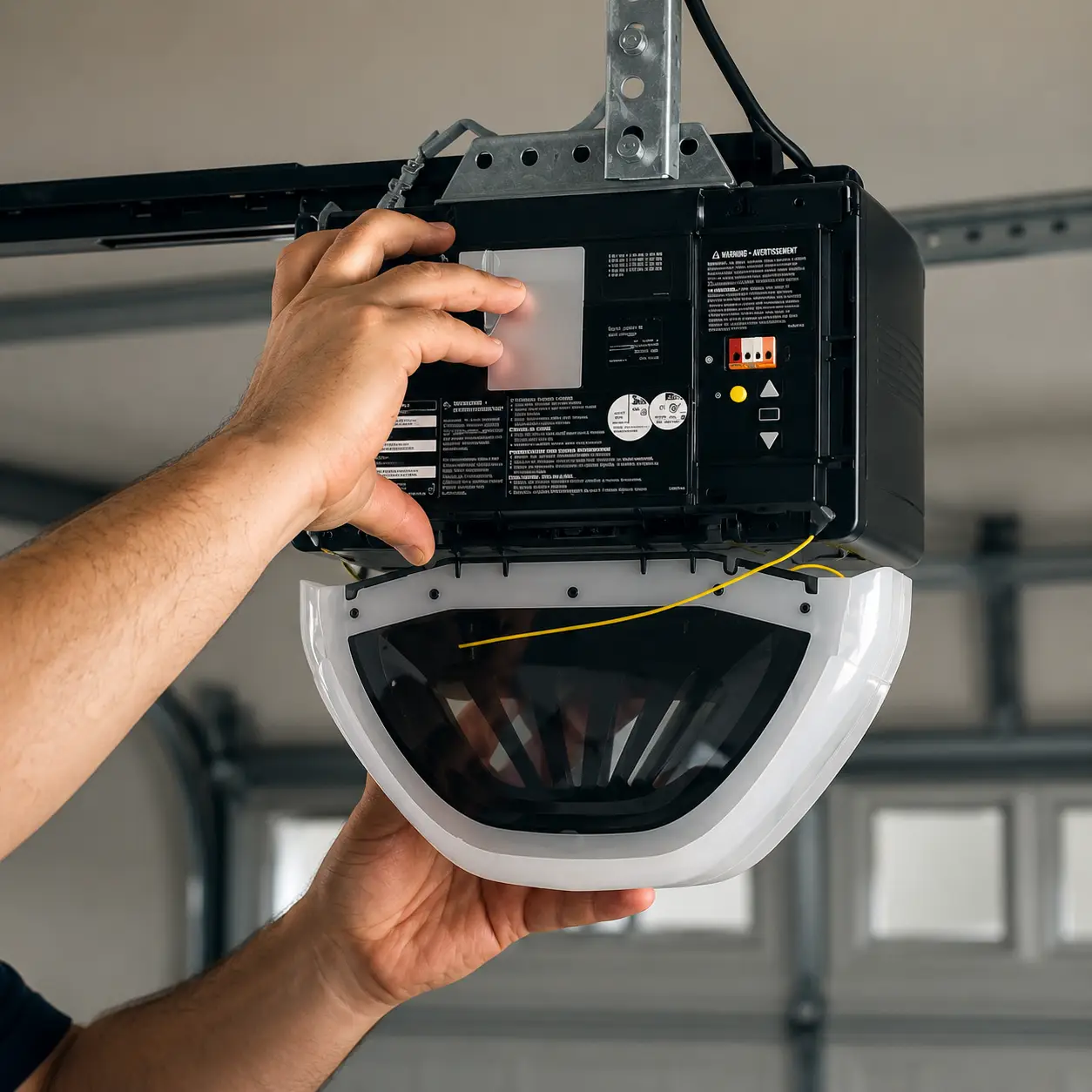 Garage door opener repair technician