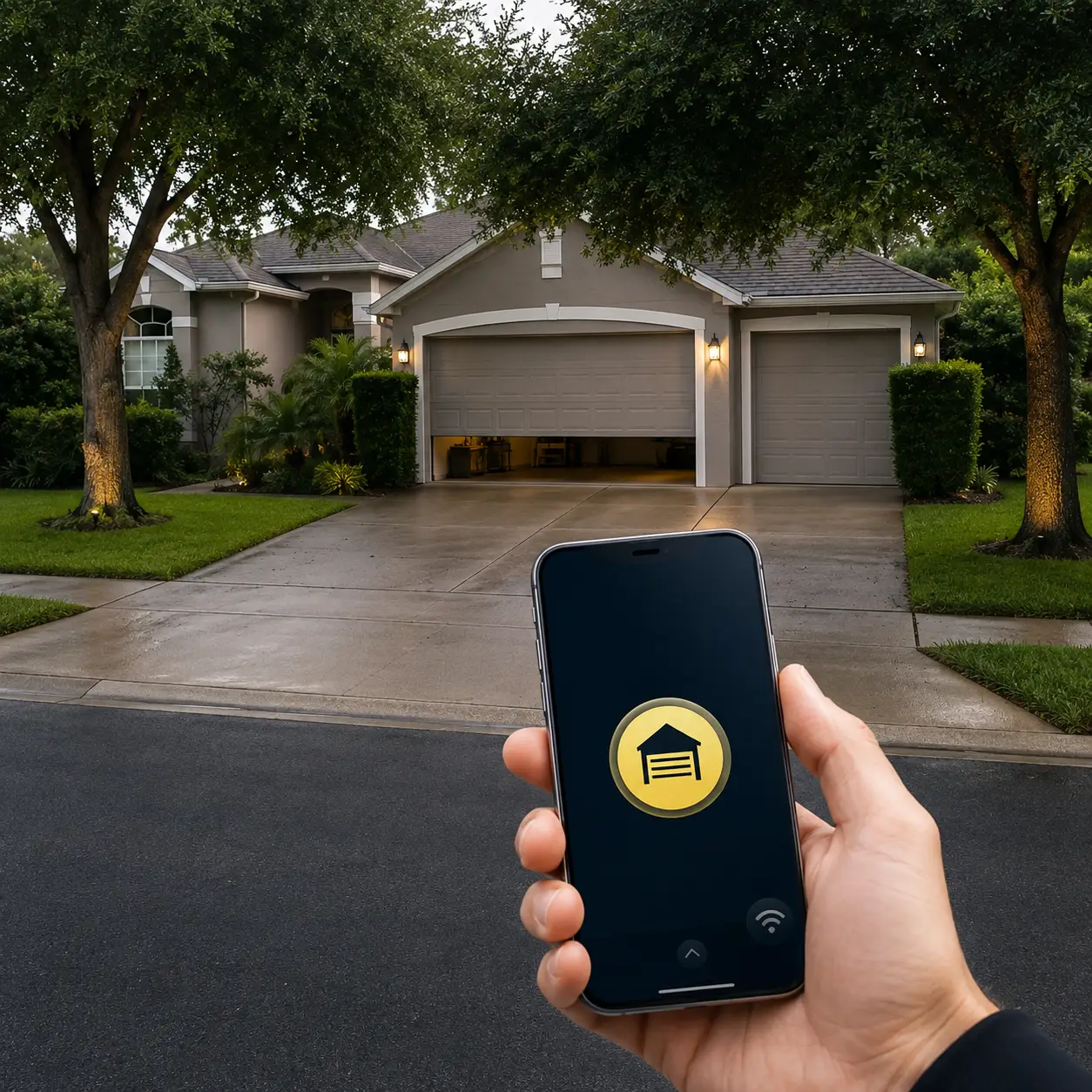 Smart garage door opener installation