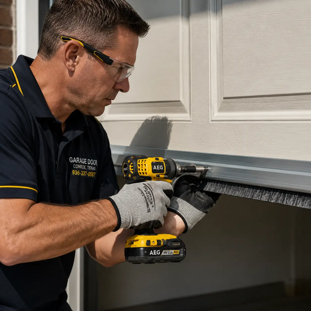 Garage door Weather Seal Replacement in Conroe TX